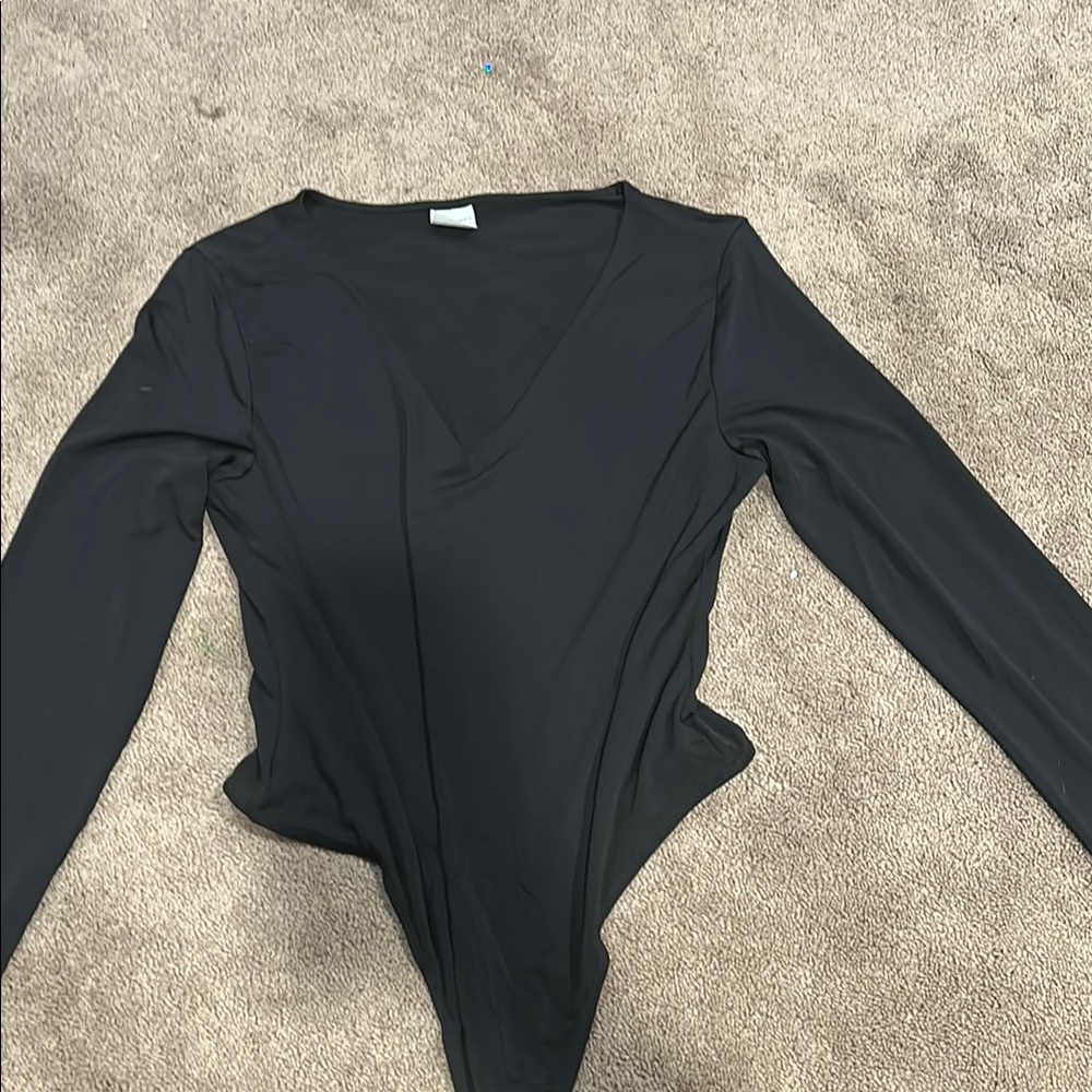 No Boundaries Black Asymmetrical Fitted Bodysuit